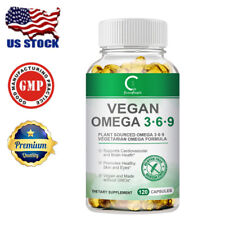 Omega 3 6 9 Vegan Capsules 1360mg High Strength Fatty Acids Immune Support picture