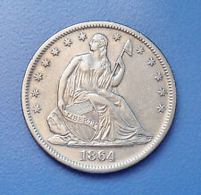 SEMI-KEY  1864-S U.S. SEATED LIBERTY HALF DOLLAR  ~ EXTRA FINE CONDITION picture