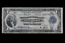 $1 1918 Soaring Eagle Large blue seal FRBN B68066137A Fr#712 New York one dollar picture