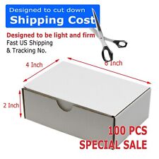 100 6x4x2 White Corrugated Shipping Mailer Packing Box Boxes 6 x 4 x 2 picture