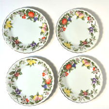 Andrea by Sadek Bread & butter Dessert Plates China floral Fruits  Set Of 4 picture