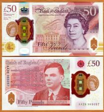 Great Britain 50 pounds, 2021, P-397 QEII, UNC Polymer, Alan Turing picture