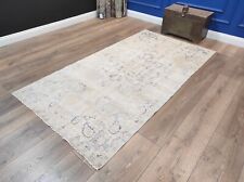 Muted Area Rug, Faded Rug, Pale Turkish Rug, Antique Rug, Wool Rug, 4 x 7.5 ft picture