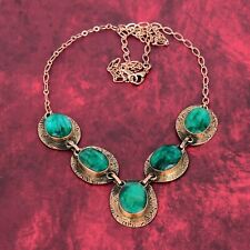 Faceted Zambian Emerald Necklace Adjustable Necklace Copper Gemstone Jewelry picture