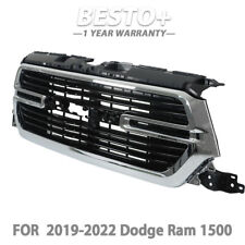 Front Grill Glossy Black W/Chrome Grille For 2019 2020 2021 2022 Dodge Ram 1500 picture