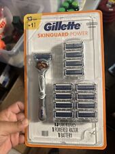 Gillette SkinGuard Power Men's Razor Handle + 13 Blade Refills picture