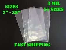Multiple Sizes Clear Poly Bags 3Mil Flat Open Top Plastic Packaging Packing LDPE picture