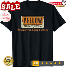 Vintage Yellow Freight Symbol of Safety 1968 - Truck Driver T-Shirt. picture