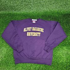Vintage Champion x Olivet Nazarene University Sweatshirt M Purple Spellout Arch picture