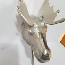 Moose Head Silver Wall Hook Clothes, Towel, Coat Hanger picture