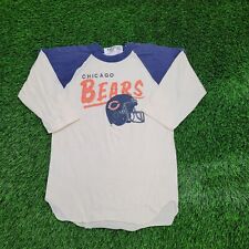 Vintage 70s Chicago Bears Raglan Shirt XS/S-Short 17x24 Paper-Thin Faded Blue picture
