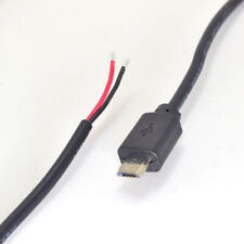 2pcs Micro USB Male Plug Cable to Bare Wire DC Power Pigtail Cable 22AWG 5V 3A picture