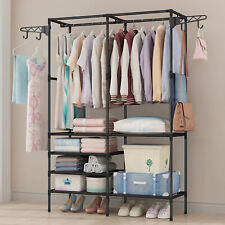 Garment Rack Portable Clothes Storage Closet Organizer Wardrobe Rack Shelf Metal picture
