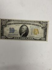 1934A $10 GREAT CONDITION North Africa Emergency WWII Silver Certificate picture