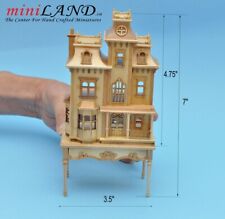 mini Victorian DOLLHOUSE FOR 1:12 DOLLHOUSE TABLE UNFINISHED  1:144 wood quality picture