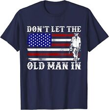 Don't Let The Old Man In Vintage American Flag Unisex T-Shirt picture