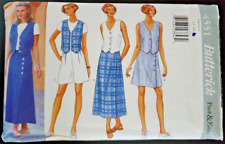 Butterick Vintage 4551 Pattern Fast Easy Top Skirt Shorts Petite Misses 12 14 picture