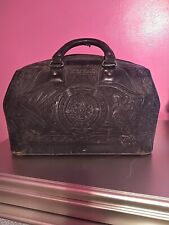 Vintage Hand Tooled Leather Doctors Bag picture