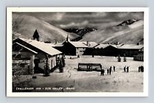 Postcard ID Sun Valley Idaho Challenger Inn Snow Skiers c1940s AN18 picture
