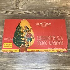 Vintage-HAPPI TIME-Sears & Roebuck Co. - Christmas Tree Lights -7 Light *READ* picture