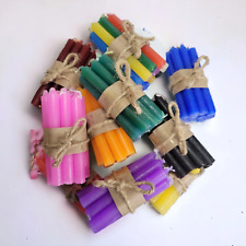 Packs of 10 colored spell candles, 4'' chime candles for spells, ritual candle picture