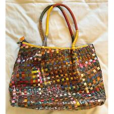 Amerileather Linwood Rainbow Woven Leather Tote (bag crossbody purse hobo) picture