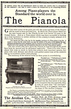 1906 THE AEOLIAN CO THE PIANOLA PIANO PLAYER NEW YORK PRINT AD Z2522 picture