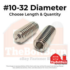 #10-32 Stainless Steel Cup Point Allen Socket Set Screw (Choose Length & Qty) picture