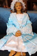Large Vintage OOAK Wax Doll Dressed in Victorian Bed Clothes--Mint picture