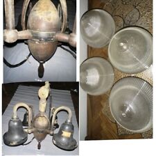 Antique Ritter Dental Operating Lights Has The 4 Glass  Holophane Shades RARE picture