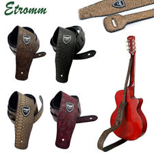 Adjustable PU Leather Guitar Strap Embossed for Acoustic Electric Bass Guitar picture
