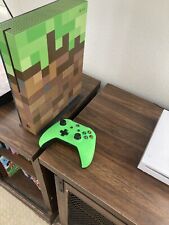 Microsoft Xbox One S Minecraft Limited Edition Bundle 1TB Green & Brown Console picture
