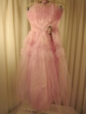 Vintage 1950's Layered Mesh w/ Flowers Tulle Pink Party/Prom Cupcake Dress picture