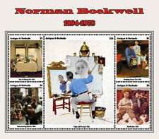 Antigua 2017 - Artist Norman Rockwell - Paintings - Sheet of 5 Stamps - MNH picture