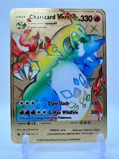 Charizard VMAX Rainbow Gold Metal Pokémon Card Collectible/Gift/Display picture