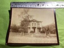 1880s 8.8” Victorian House NY Westchester County Real Photograph Sepia Antique picture