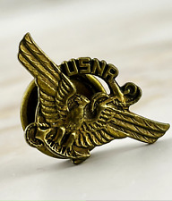 USNR United States Navy Reserve Eagle Button Pin Screw Back Closure picture