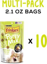 Friskies Party Mix Morning Munch Crunch Flavor Crunchy Cat Treats 2.1 oz Lot 10 picture