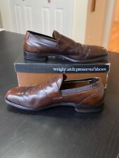 Vtg ET Wright Taut Topper Arch Preserves Shoes Mens 10.5D 116028B Slip On Brown picture