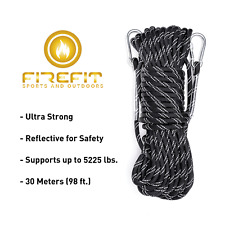 Static Reflective Outdoor Rock Climbing Rope with Carabiner(s) picture