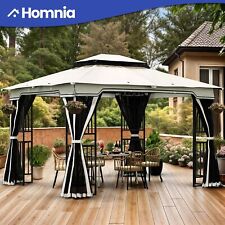 12'x10' Outdoor Patio Canopy Gazebo with Curtains Mesh Netting Waterproof Roof picture
