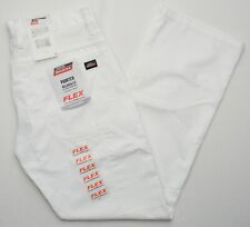 Genuine Dickies #11296 NEW Men's White Relaxed Fit Tool Pockets Painter Pants picture