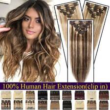 CLEARANCE Clip In 100% Real Human Remy Hair Extensions Full Head Highlight LONG picture