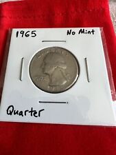 Error Coin Rare 1965 Liberty Washington Quarter No Mint Mark picture