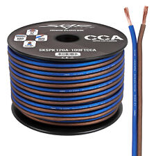 Skar Audio 12 Gauge CCA Car Audio Speaker Wire - 100 Feet (Matte Brown/Blue) picture