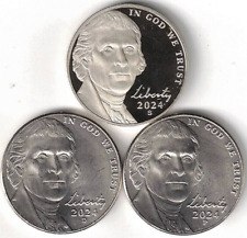 2024-S San Francisco Proof Jefferson Nickel with Philadelphia & Denver (3 Coins) picture