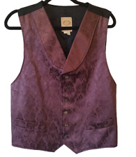 Mens Purple Black WAH MAKER Vest Waistcoat Frontier Size Large VGUC picture