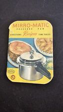 Antique 1947 Recipe Book: Mirro-Matic Pressure Pan Cooker picture
