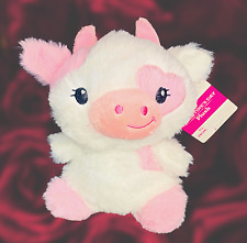 Valentine’s Day COW Pink Heart Plush Doll Fluffy Strawberry 6-7