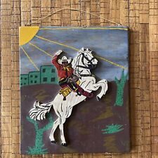 Vintage Handmade American Folk Art Painted Wood - The Lone Ranger - 1941 Antique picture